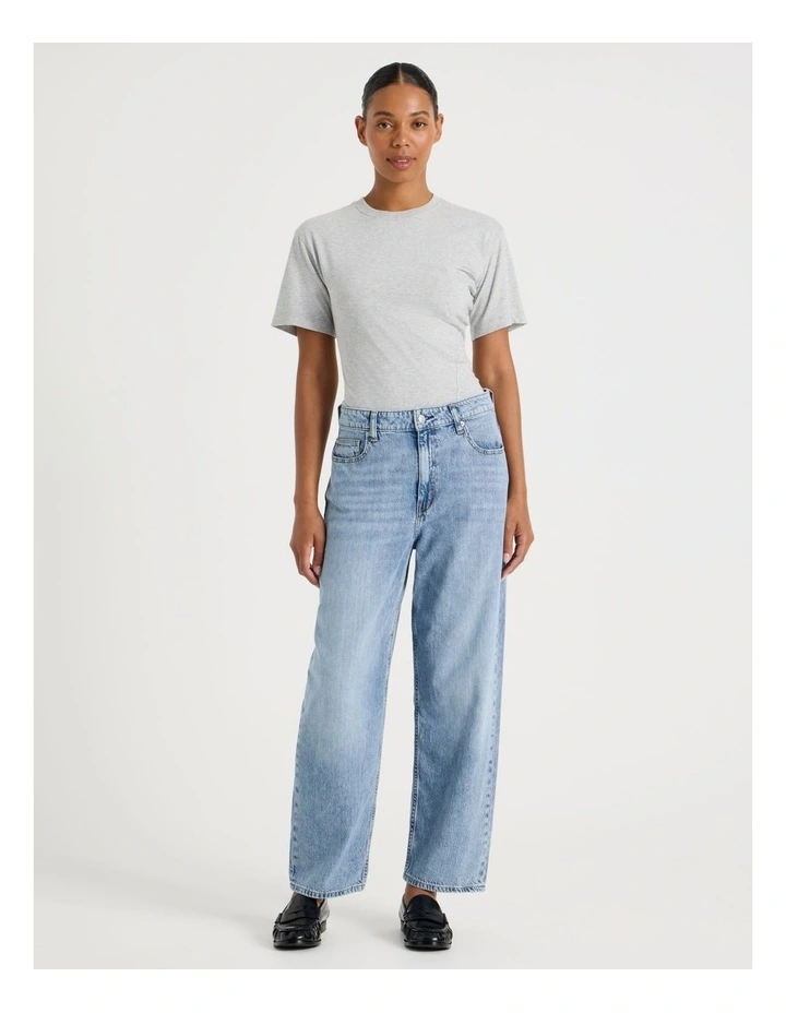 Barrel Mid Rise Jean In Medium Wash image 1