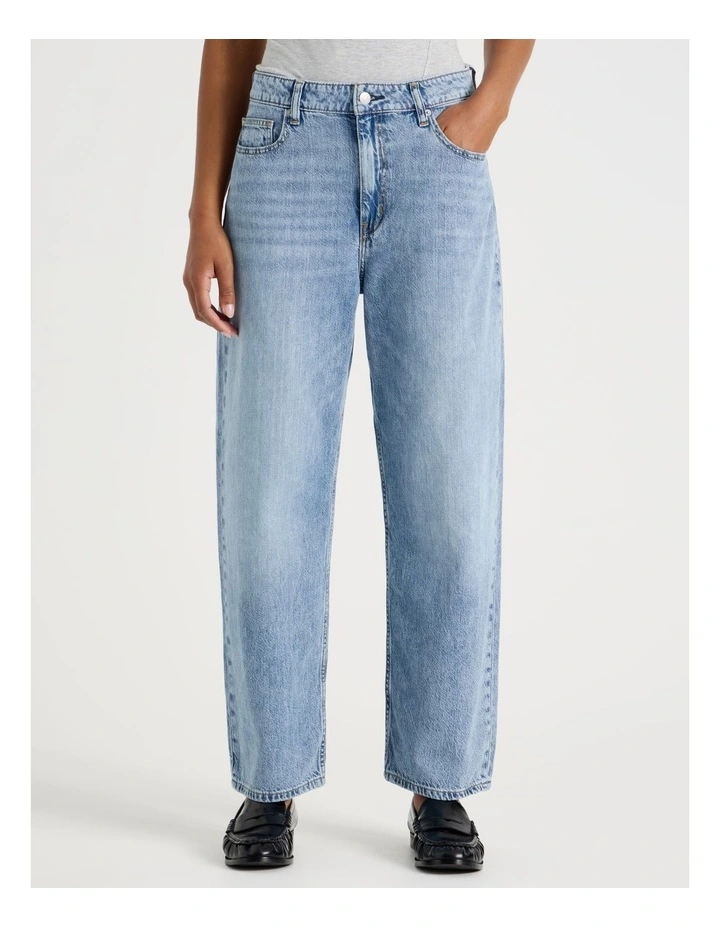 Barrel Mid Rise Jean In Medium Wash image 2