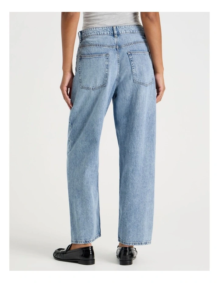 Barrel Mid Rise Jean In Medium Wash image 4