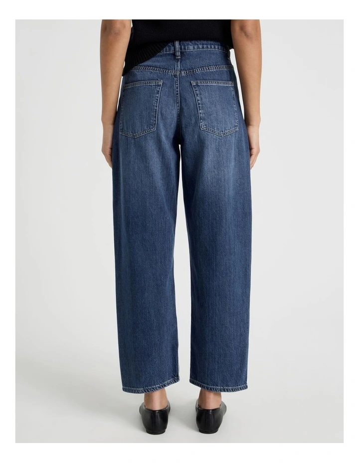 Barrel Mid Rise Jean In Dark Indigo image 6