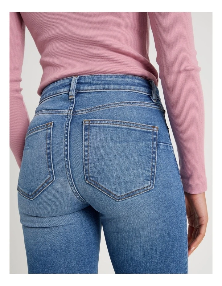 Sculpt Bootcut Mid Rise Jean In Bright Indigo image 7