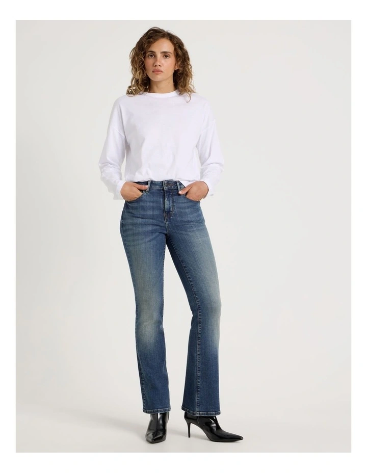 Sculpt Bootcut Mid Rise Jeans in Dark Wash image 1