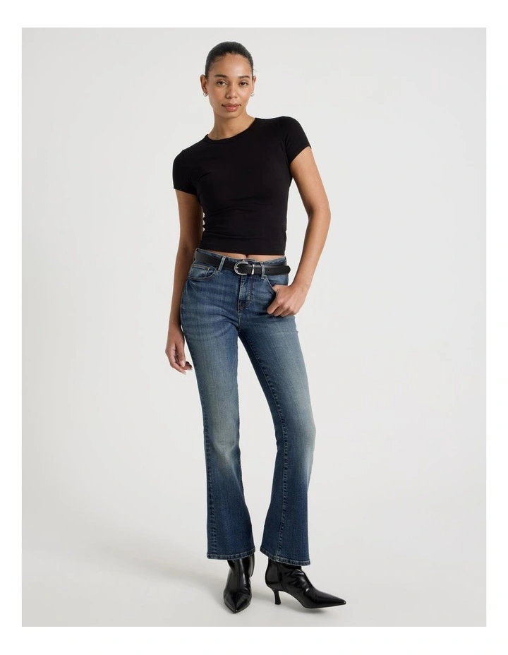 Sculpt Bootcut Mid Rise Jeans in Dark Wash image 1