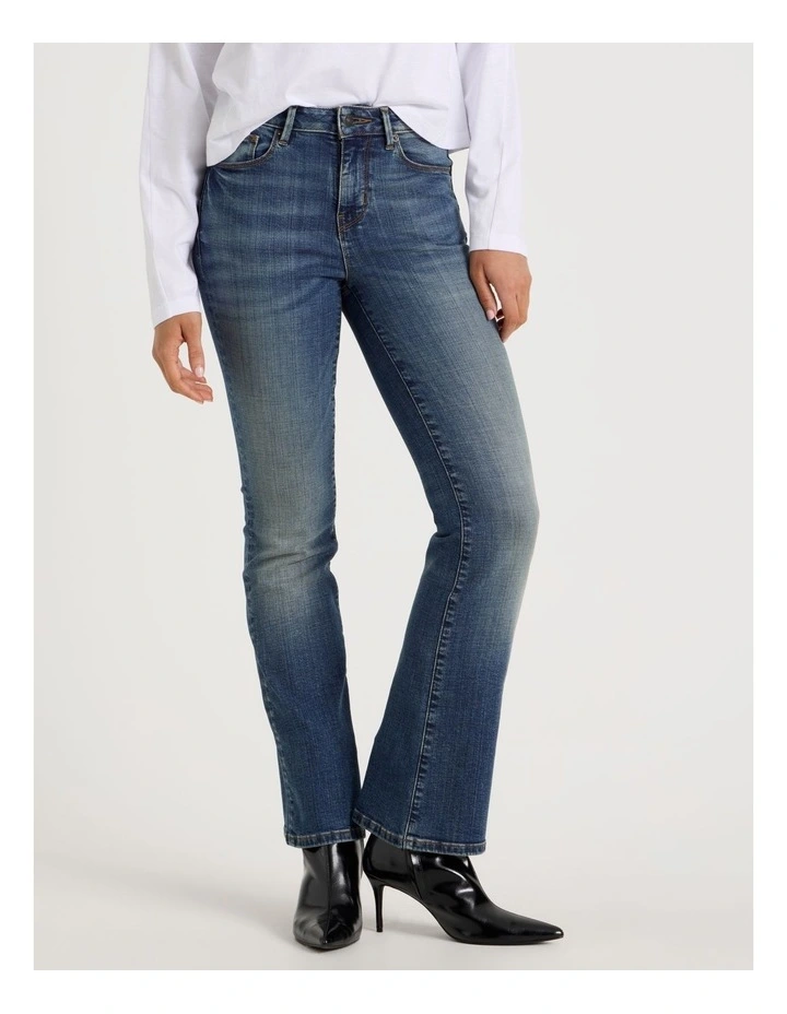 Sculpt Bootcut Mid Rise Jeans in Dark Wash image 3