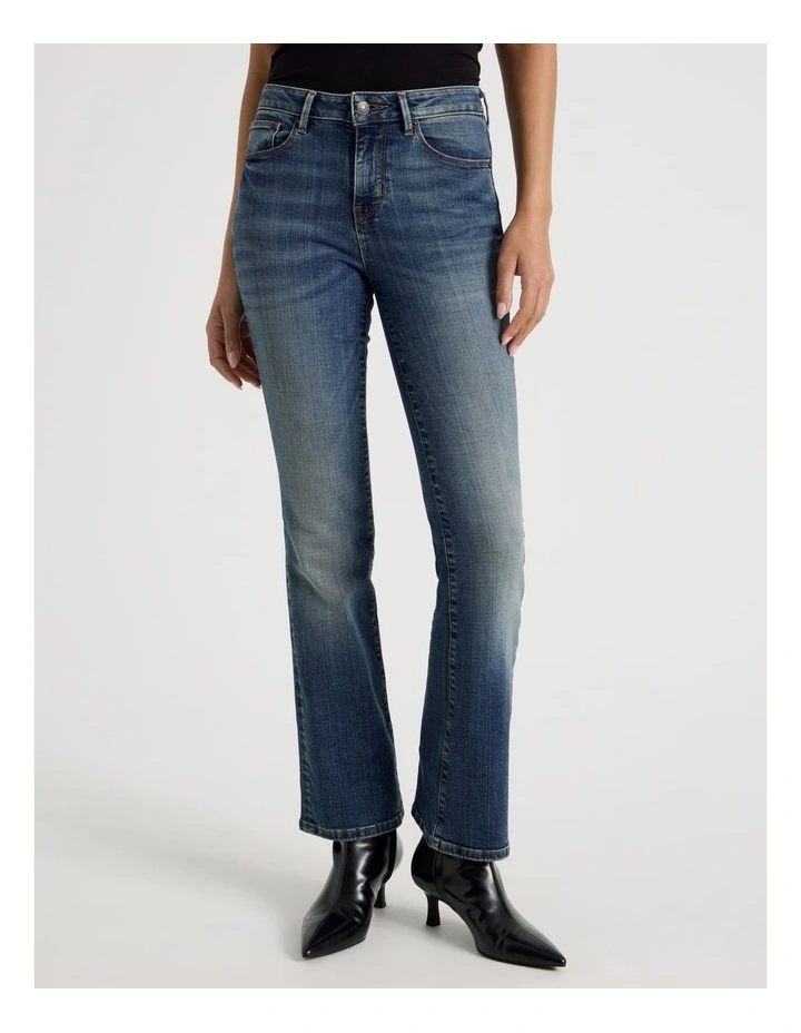 Sculpt Bootcut Mid Rise Jeans in Dark Wash image 3