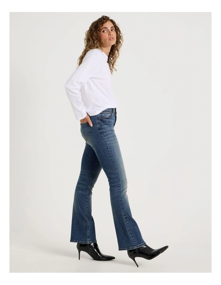 Sculpt Bootcut Mid Rise Jeans in Dark Wash image 4