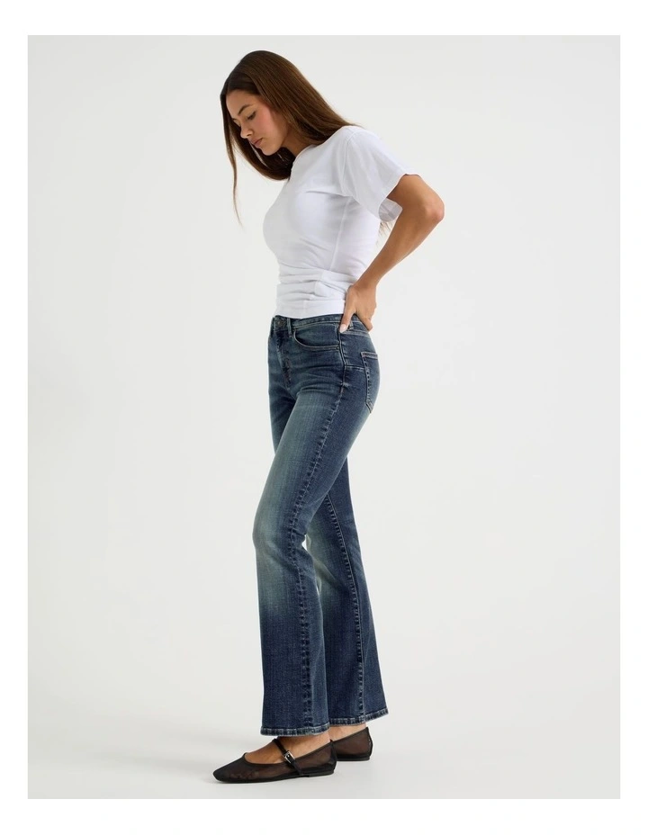 Sculpt Bootcut Mid Rise Jeans in Dark Wash image 4