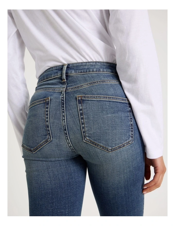 Sculpt Bootcut Mid Rise Jeans in Dark Wash image 7