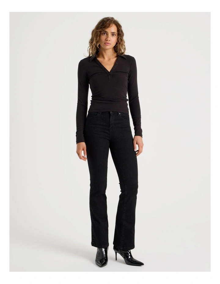 Sculpt Bootcut Mid Rise Jeans in Black image 1