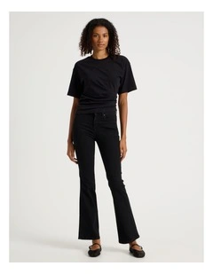 Sculpt Bootcut Mid Rise Jeans in Black