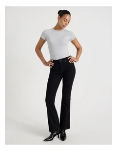 Sculpt Bootcut Mid Rise Jeans in Black