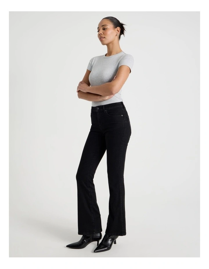 Sculpt Bootcut Mid Rise Jeans in Black image 4