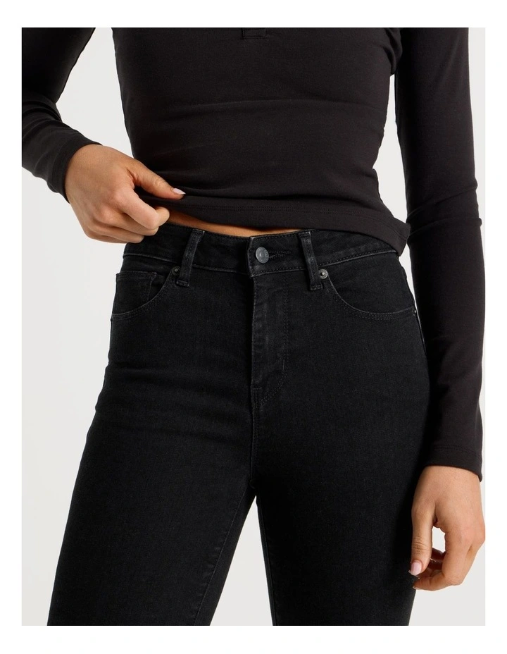 Sculpt Bootcut Mid Rise Jeans in Black image 5