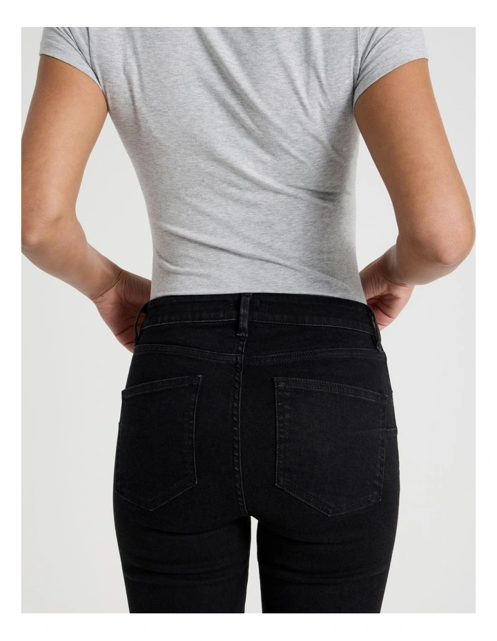 Sculpt Bootcut Mid Rise Jeans in Black image 7