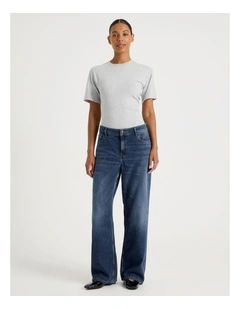 Relaxed Low Rise Jean In Dark Indigo