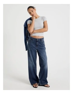 Relaxed Low Rise Jean In Dark Indigo