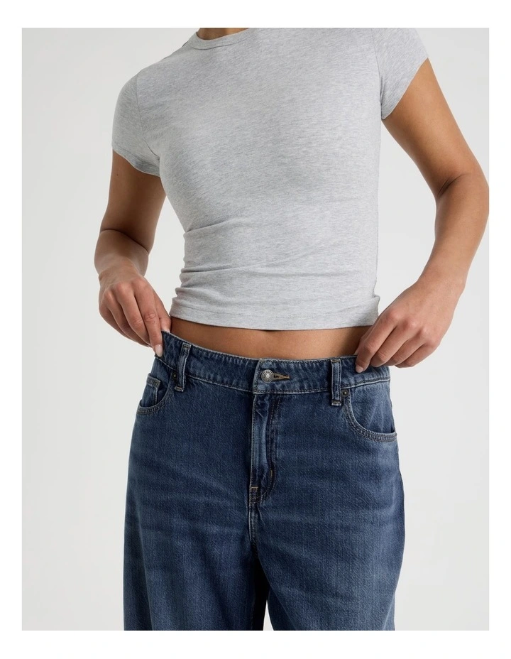 Relaxed Low Rise Jean In Dark Indigo image 3