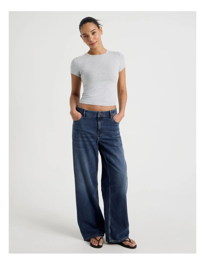 Relaxed Low Rise Jean In Dark Indigo image 4