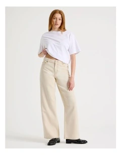 Relaxed Low Rise Jean in Ecru