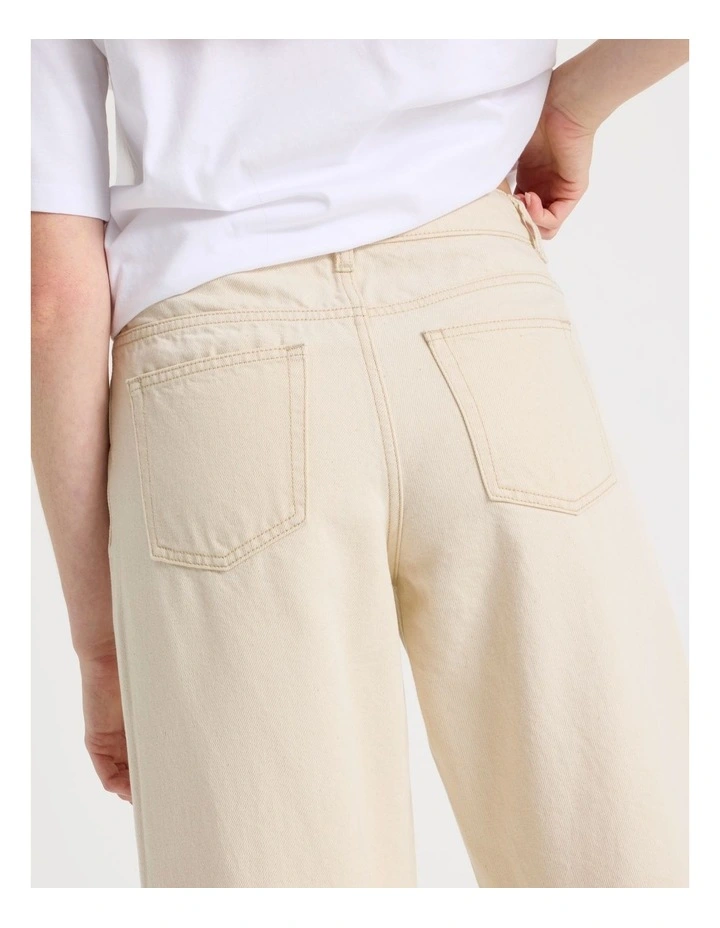 Relaxed Low Rise Jean in Ecru image 7