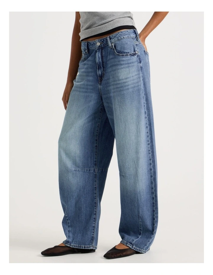 Baggy Balloon Jean In Medium Indigo image 2