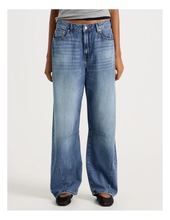 Baggy Balloon Jean In Medium Indigo image 3
