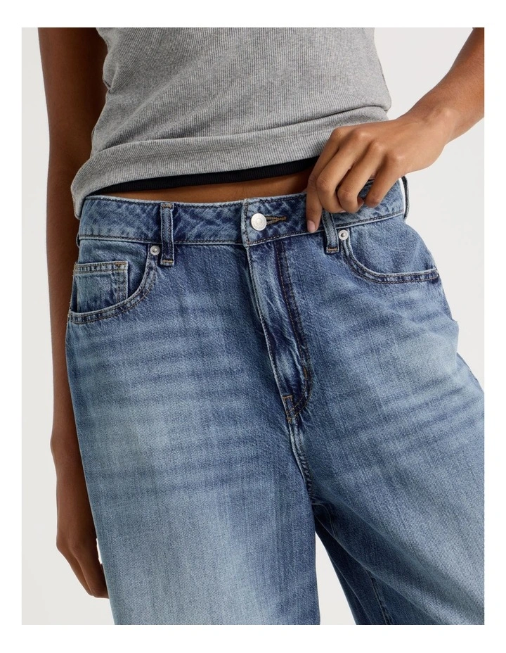 Baggy Balloon Jean In Medium Indigo image 4