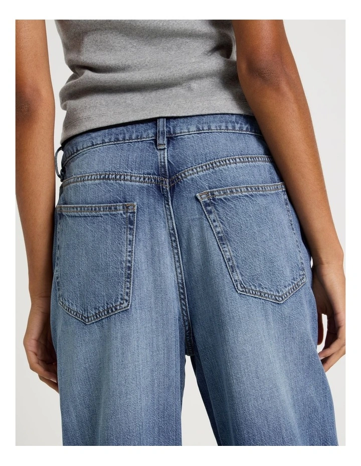 Baggy Balloon Jean In Medium Indigo image 6
