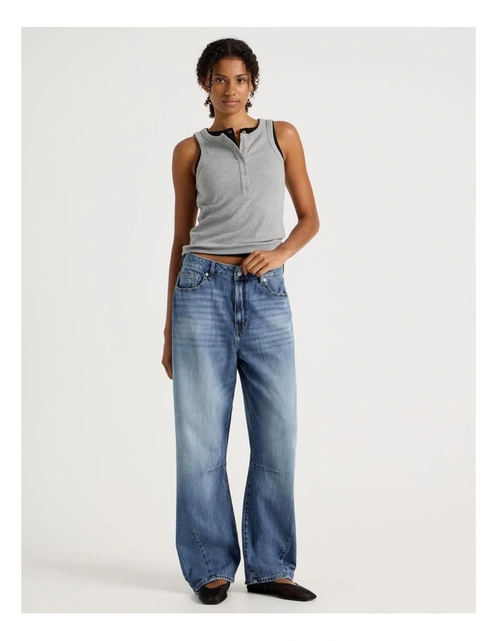 Baggy Balloon Jean In Medium Indigo image 7