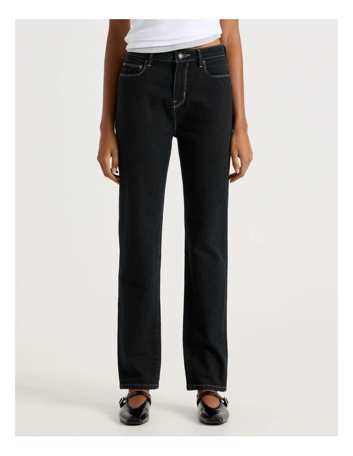 Mom High Rise Jeans in Deep Washed Down Vintage Indigo image 2