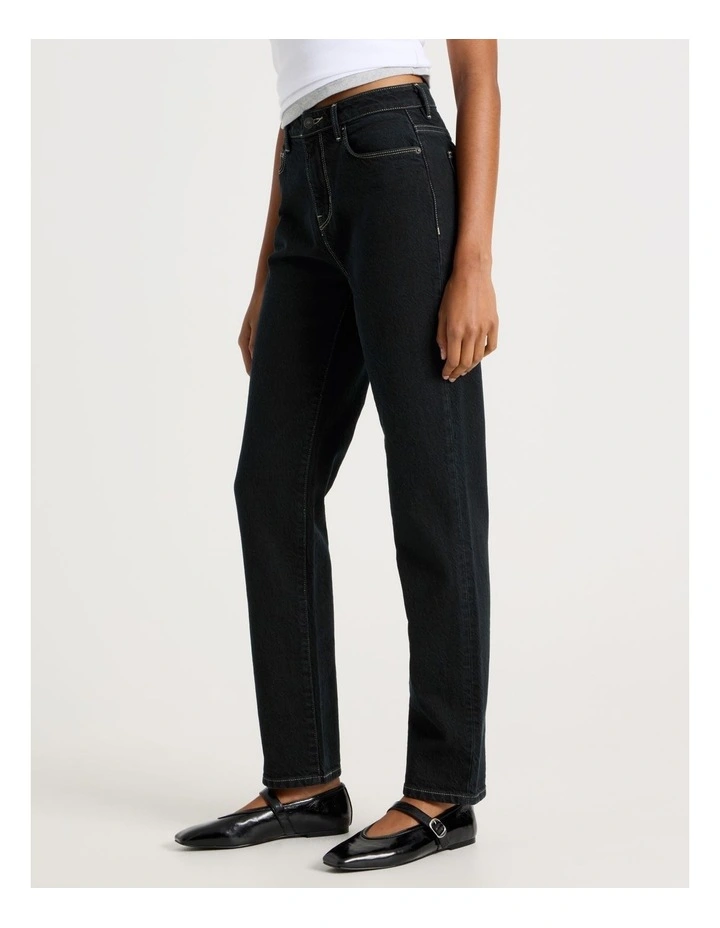 Mom High Rise Jeans in Deep Washed Down Vintage Indigo image 4