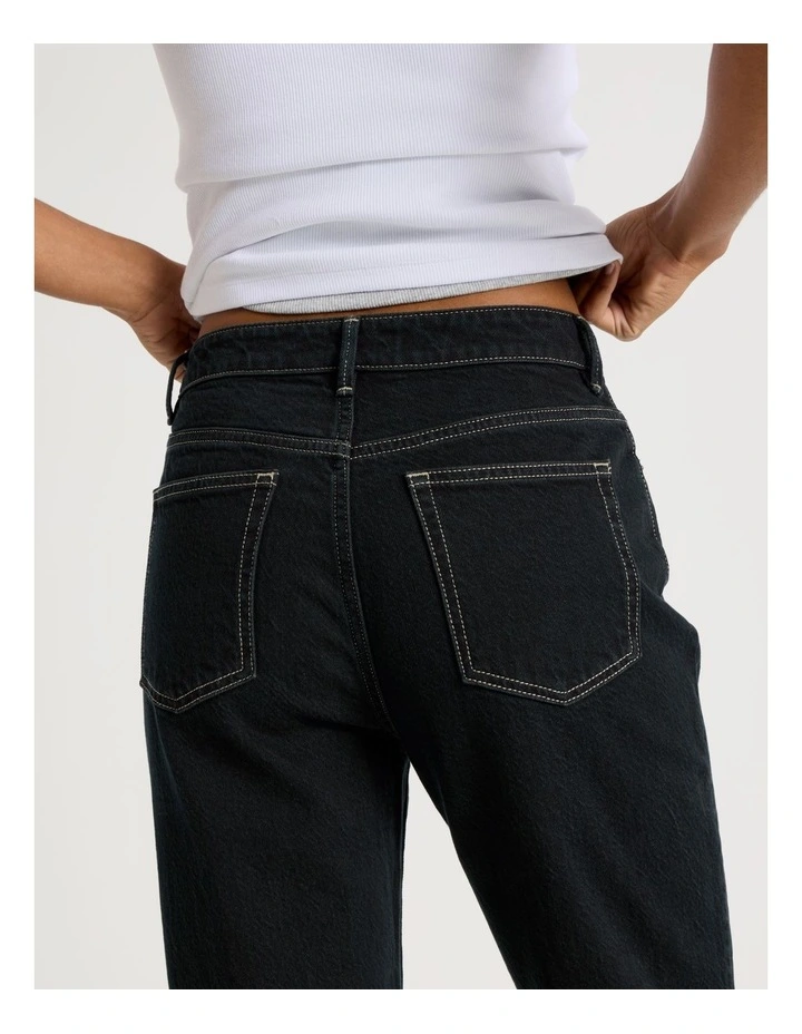 Mom High Rise Jeans in Deep Washed Down Vintage Indigo image 6