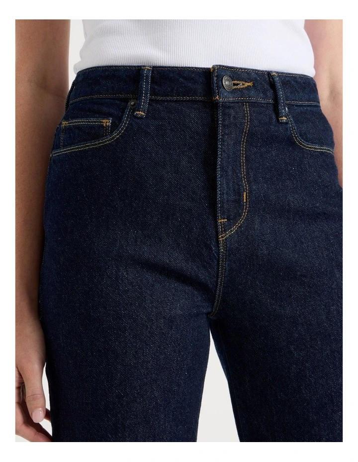 Mom High Rise Jean in Rinse image 4