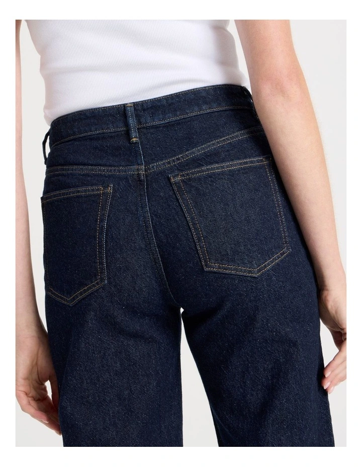 Mom High Rise Jean in Rinse image 5