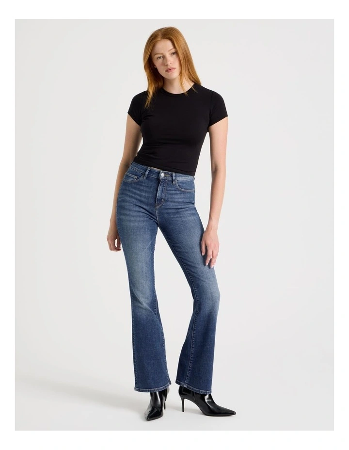 Skinny Bootcut High Rise Jean in Medium Indigo image 1