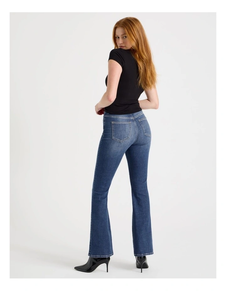 Skinny Bootcut High Rise Jean in Medium Indigo image 2