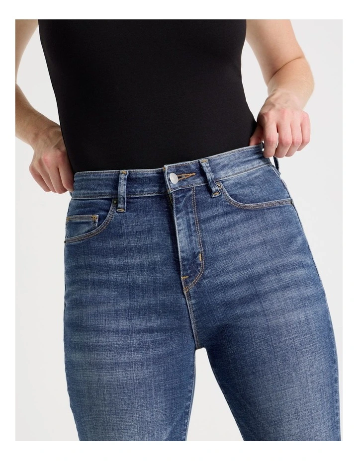 Skinny Bootcut High Rise Jean in Medium Indigo image 4