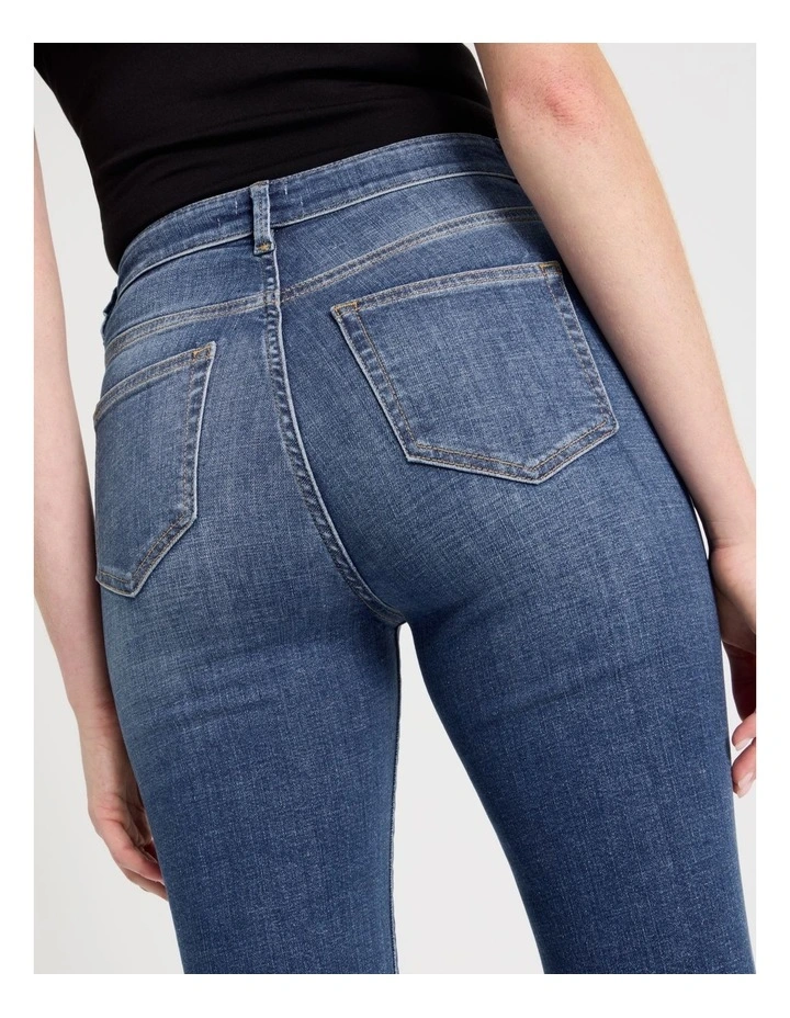 Skinny Bootcut High Rise Jean in Medium Indigo image 6