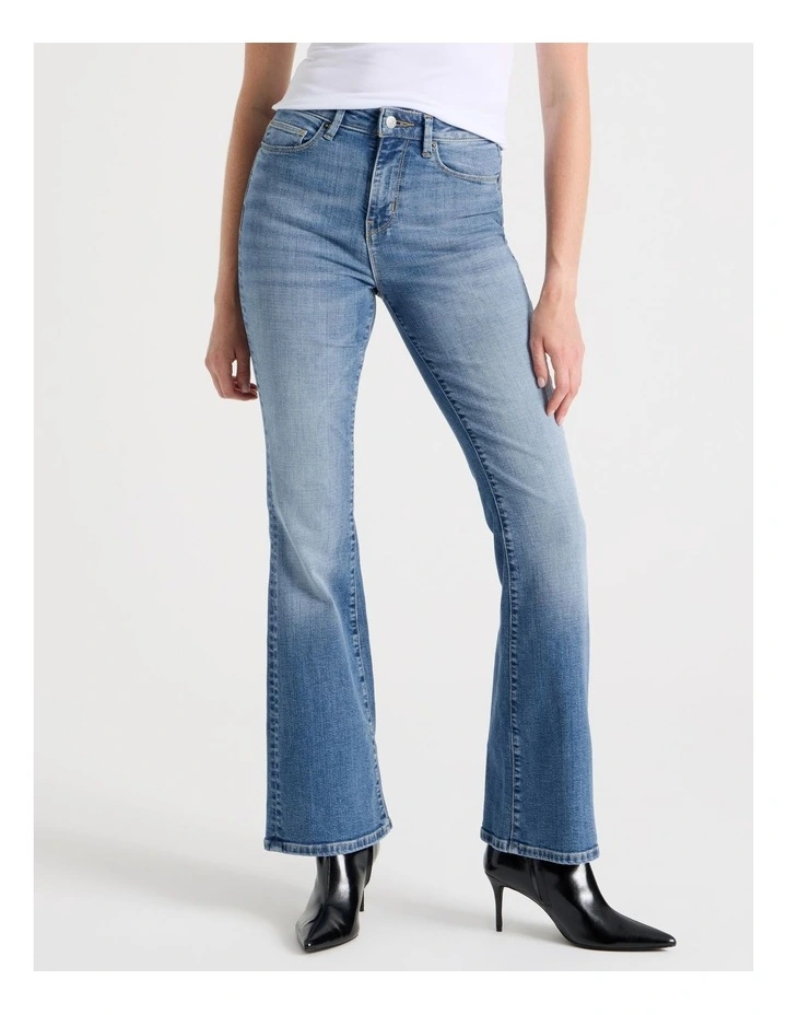 kinny Bootcut High Rise Jean in Light Indigo Vintage Wash image 3