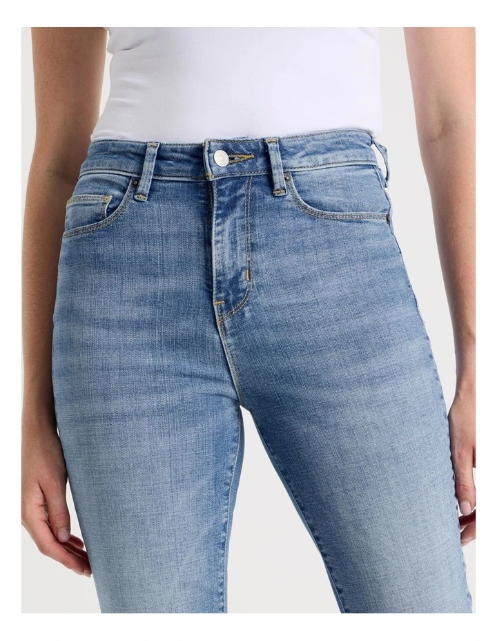 kinny Bootcut High Rise Jean in Light Indigo Vintage Wash image 5