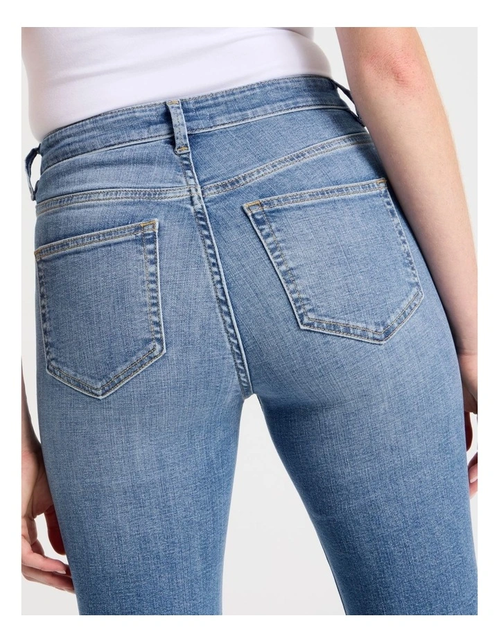 kinny Bootcut High Rise Jean in Light Indigo Vintage Wash image 7