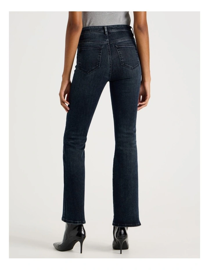 Skinny Bootcut High Rise Jean in Blue Black image 5