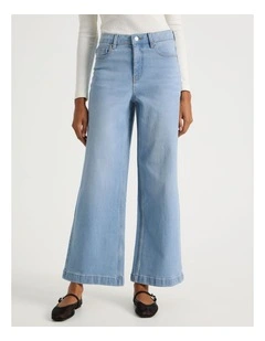 Wide Leg High Waist Jeans in Light Wash