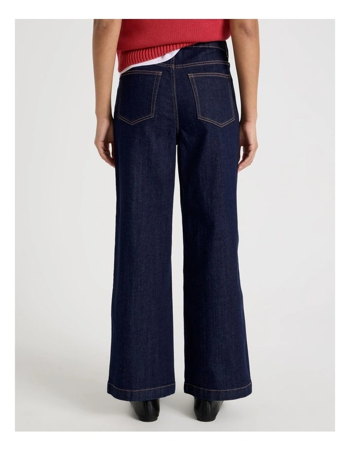 Wide Leg High Rise Jeans in Blue Rinse image 6