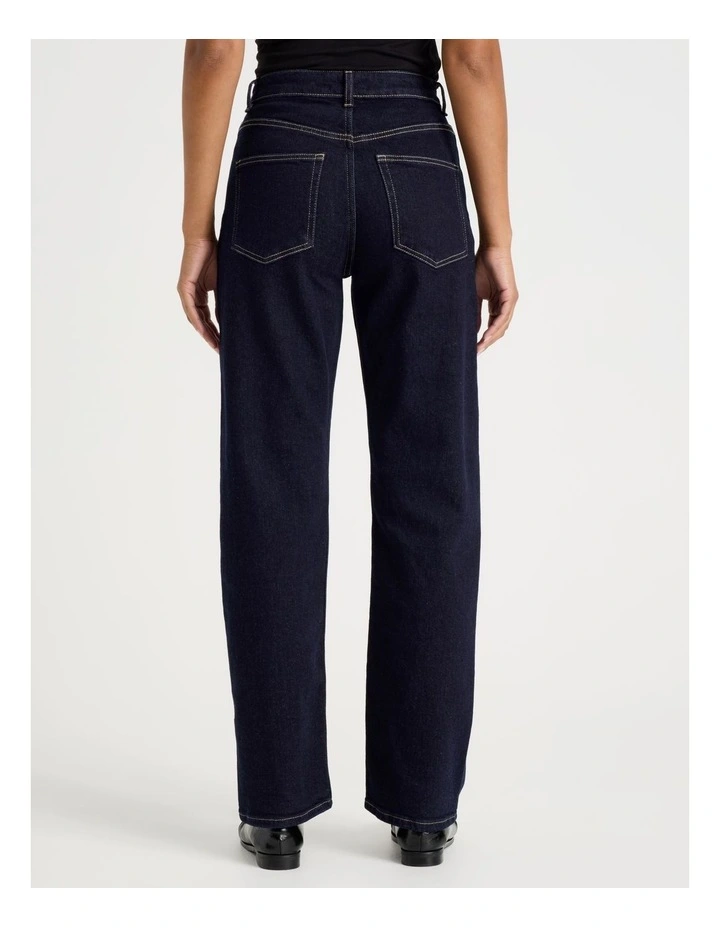 Straight High Rise Jeans in Dark Rinse image 4