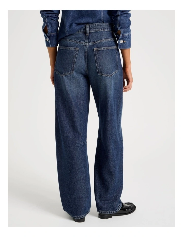 Baggy Balloon Jean In Green Cast Indigo image 6