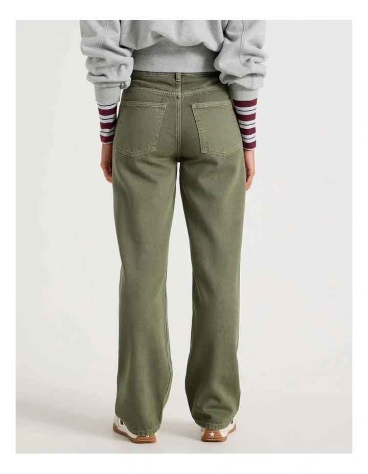 Straight High Rise Jean in Clover image 6