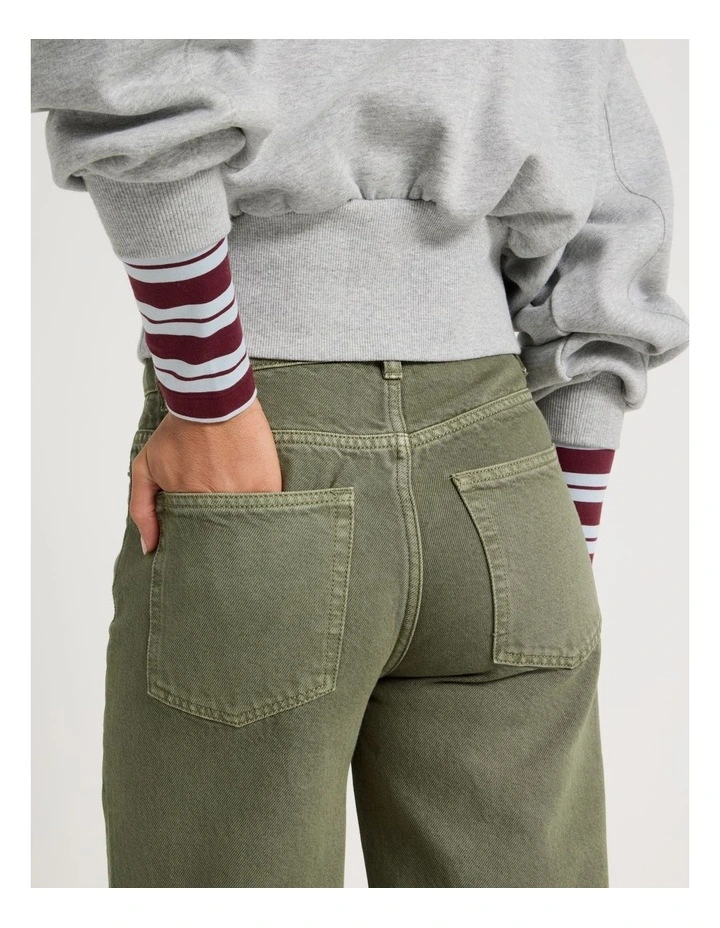 Straight High Rise Jean in Clover image 7
