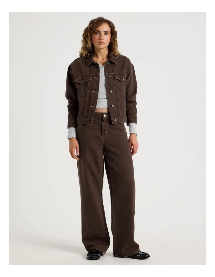 Relaxed Low Rise Jean in Hot Fudge image 7