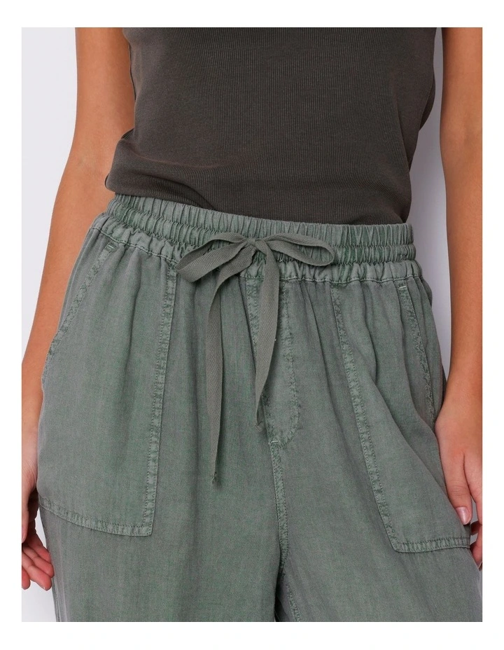 Garment Dyed Linen Blend Pant in Dusty Khaki image 5